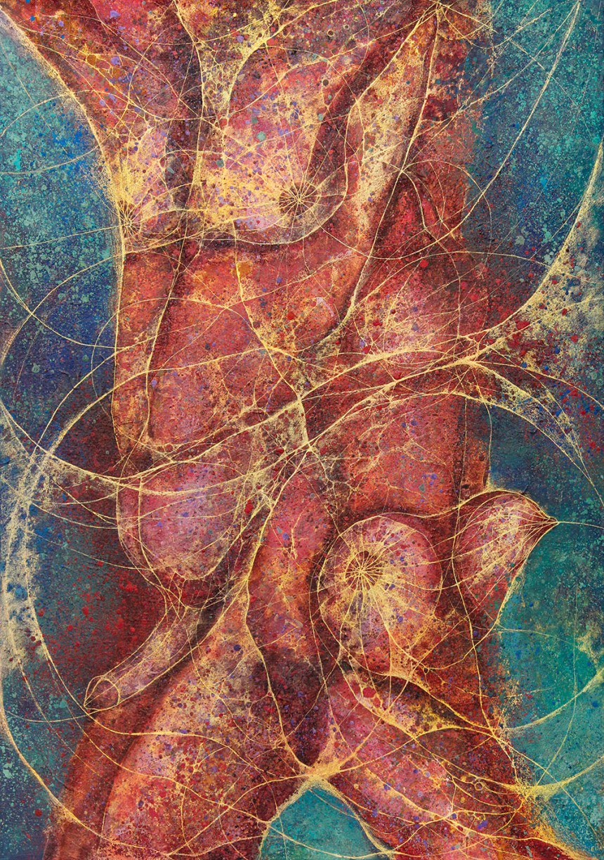 HeShe - Mixed media on paper. 100 x 70 cm.